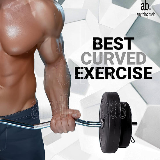 Anythingbasic PVC 20 Kg Home Gym Set | Black | Material : Iron, PVC, Sand and Cement | with 3 Feet Curl and Plain Gym Iron Rods, One Pair of Dumbbell Rods | with Skipping Rope and Other Accessories