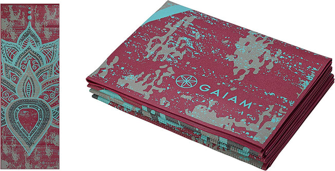 Yoga Mat - Folding Travel Fitness & Exercise Mat - Foldable Yoga Mat for All Types of Yoga, Pilates & Floor Workouts (68"L X 24"W X 2Mm Thick)
