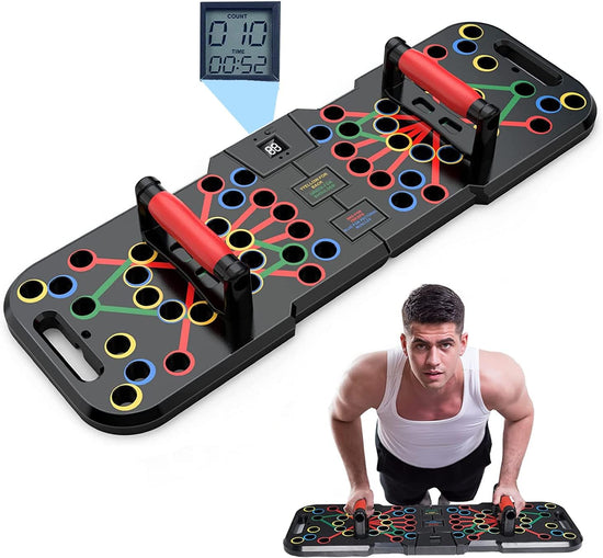 Push up Board with Counter Push up Bar Handles Strength Training Push up Stands Exercise Workout Fitness Equipment for Home Gym