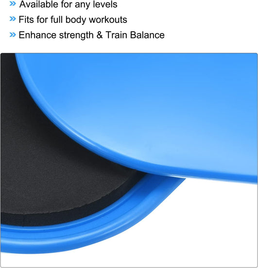 Exercise Core Sliders, Oval Glider Discs with Feet Covers, Dual Sided Usage in Home Gym for Full Body Workout