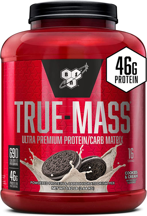 True Mass Ultra Premium Protein/Carb Matrix, Cookies & Cream, 2.64Kg, 16 Servings