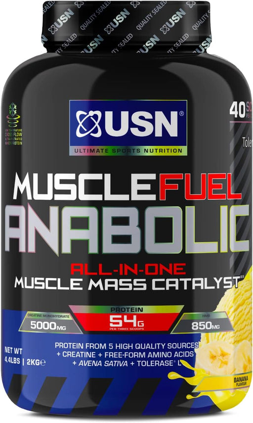 Muscle Fuel Anabolic Banana 2 Kg, Performance Boosting Muscle Gain Protein Shake Powder
