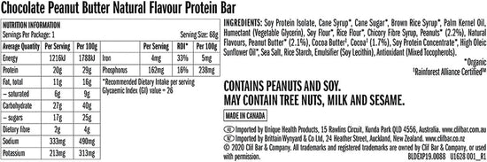 CLIF Builders Bar Chocolate Peanut Butter 12X68G