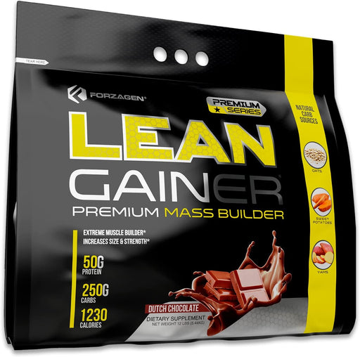 Mass Gainer Protein Powder - Weight Gainer with Natural Carb Sources | Muscle Building Supplements for Men and Women (Dutch Chocolate, 12 Lbs)