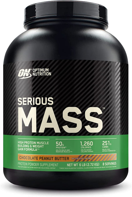 Serious Mass Gainer Protein Powder, Chocolate Peanut Butter, 6 Pound